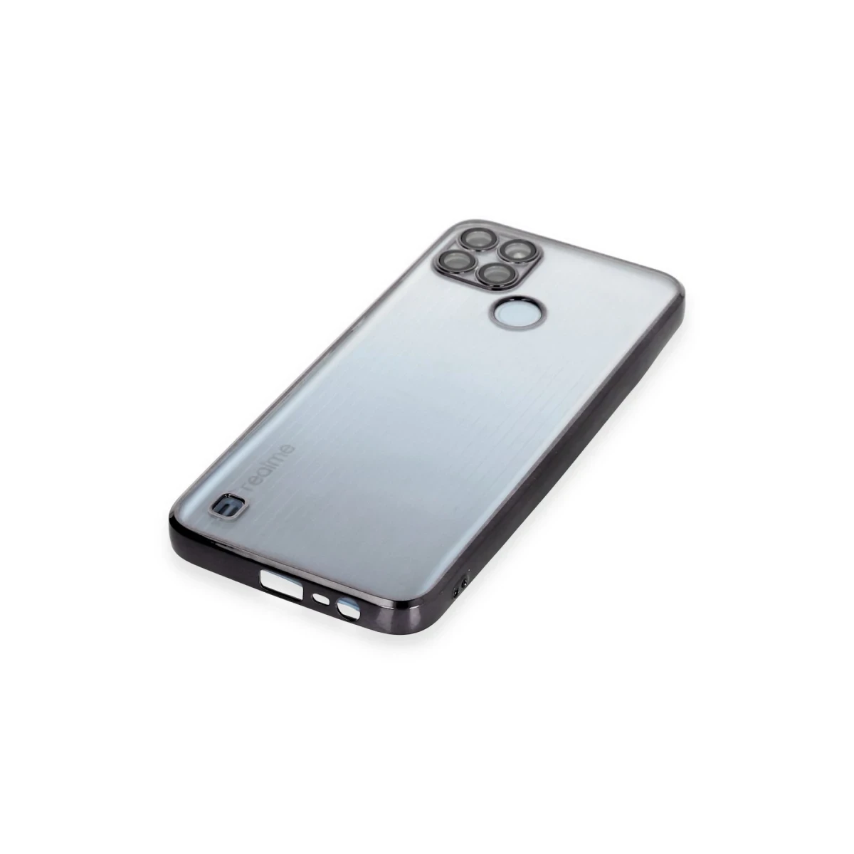 Realme C25Y Kılıf Razer Lensli Silikon - Siyah