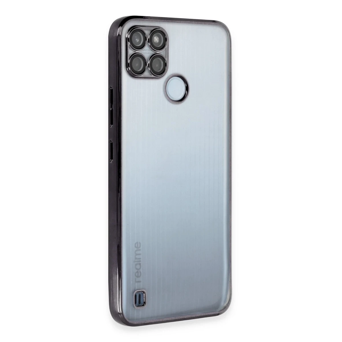 Realme C25Y Kılıf Razer Lensli Silikon - Siyah