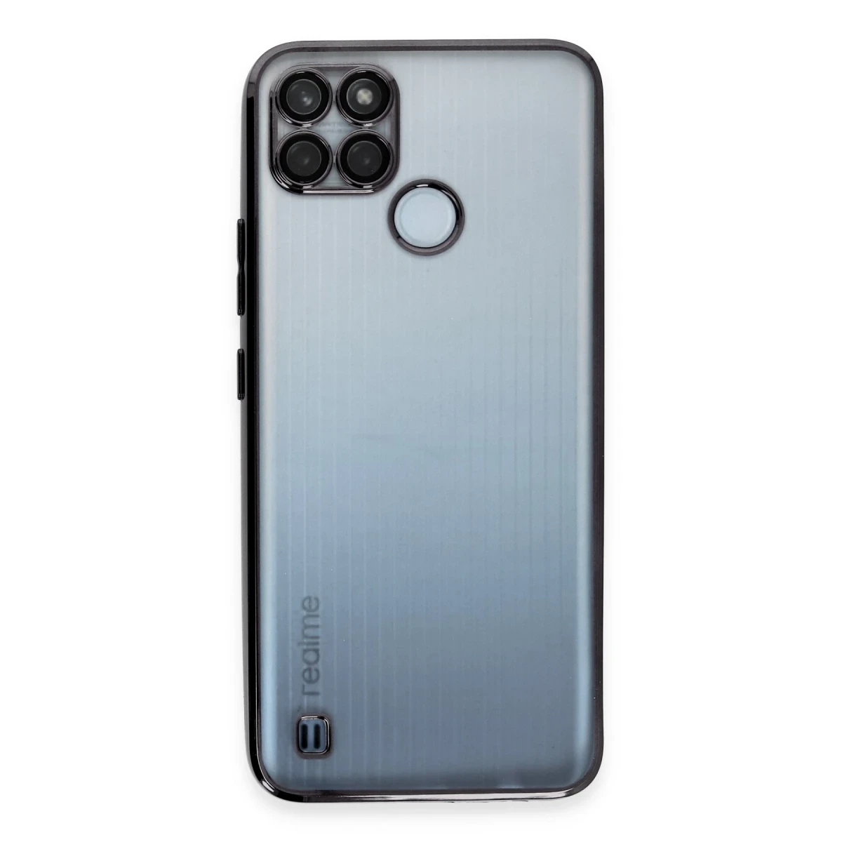 Realme C25Y Kılıf Razer Lensli Silikon - Siyah