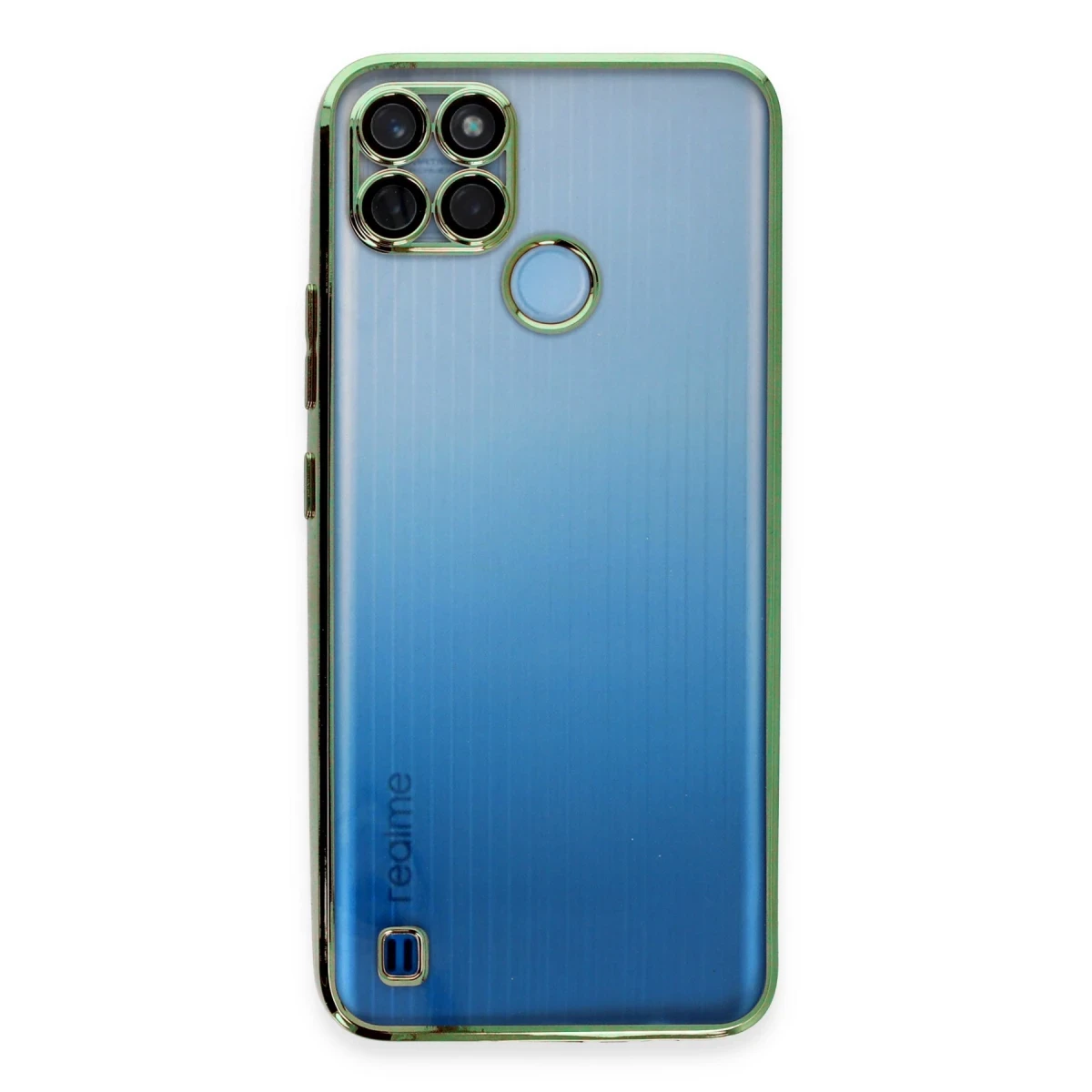 Realme C25Y Kılıf Razer Lensli Silikon - Yeşil