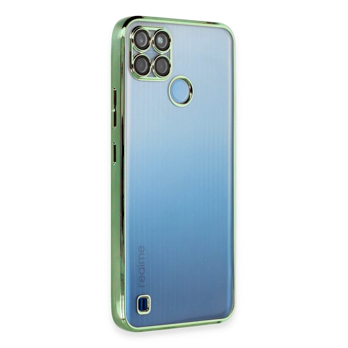 Realme C25Y Kılıf Razer Lensli Silikon - Yeşil