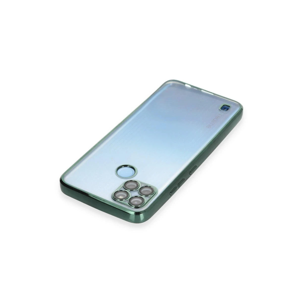 Realme C25Y Kılıf Razer Lensli Silikon - Yeşil