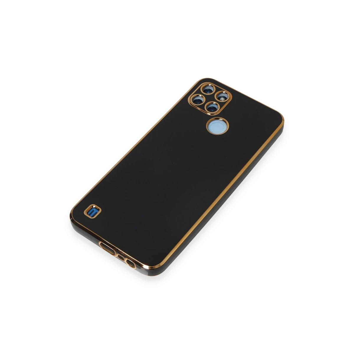 Realme C25Y Kılıf Volet Silikon - Siyah