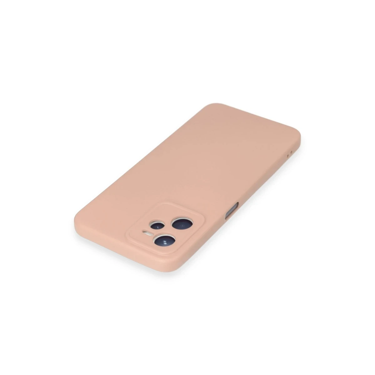Realme C35 Kılıf Nano içi Kadife Silikon - Pudra