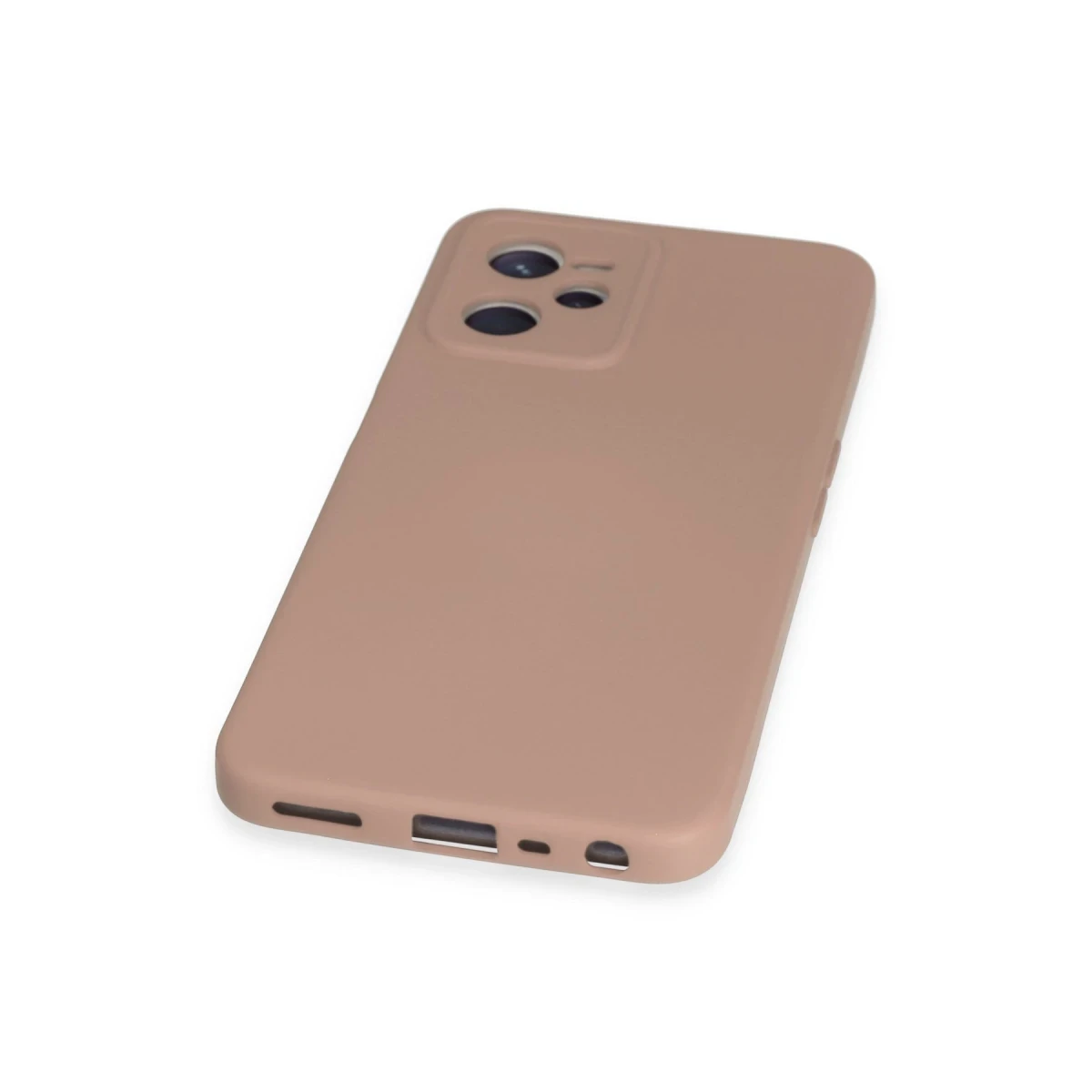 Realme C35 Kılıf Nano içi Kadife Silikon - Pudra