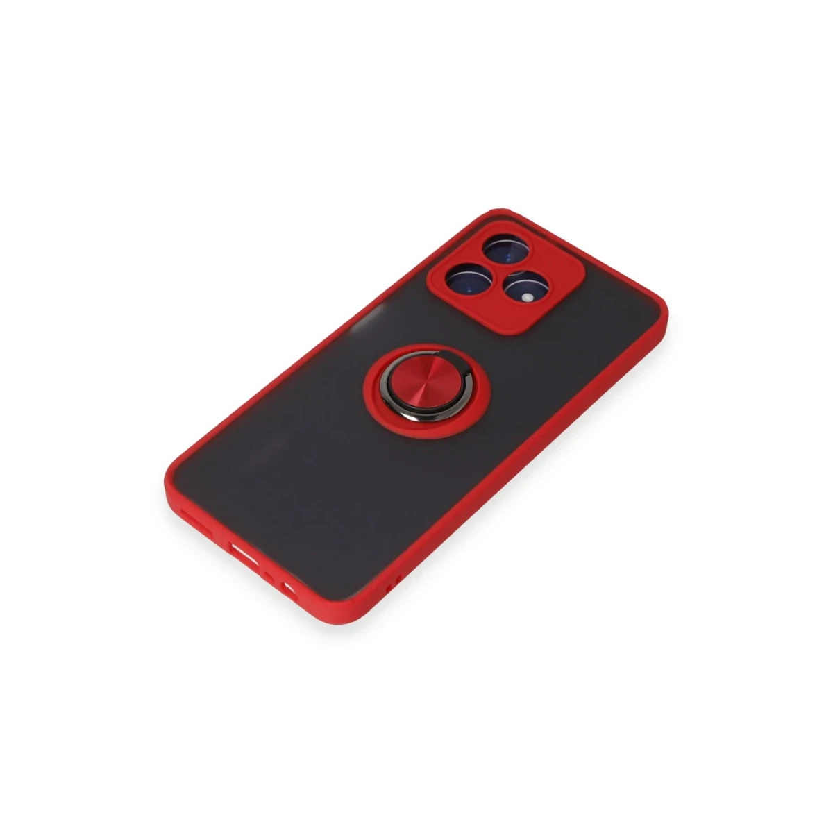 Realme C53 Kılıf Montreal Yüzüklü Silikon Kapak - Kırmızı