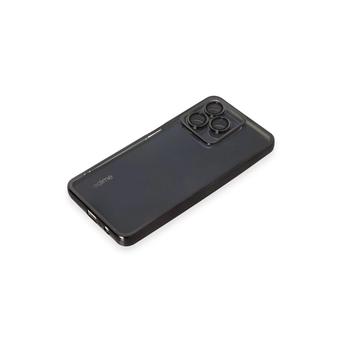 Realme C53 Kılıf Razer Lensli Silikon - Siyah