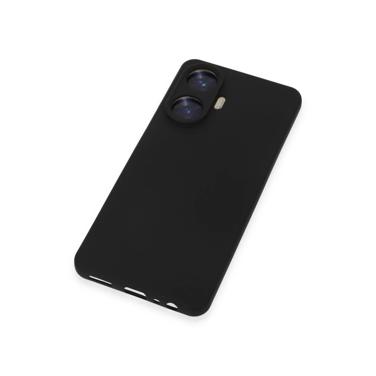 Realme C55 Kılıf Nano içi Kadife Silikon - Siyah
