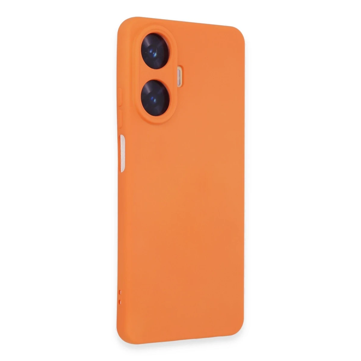 Realme C55 Kılıf Nano içi Kadife Silikon - Turuncu