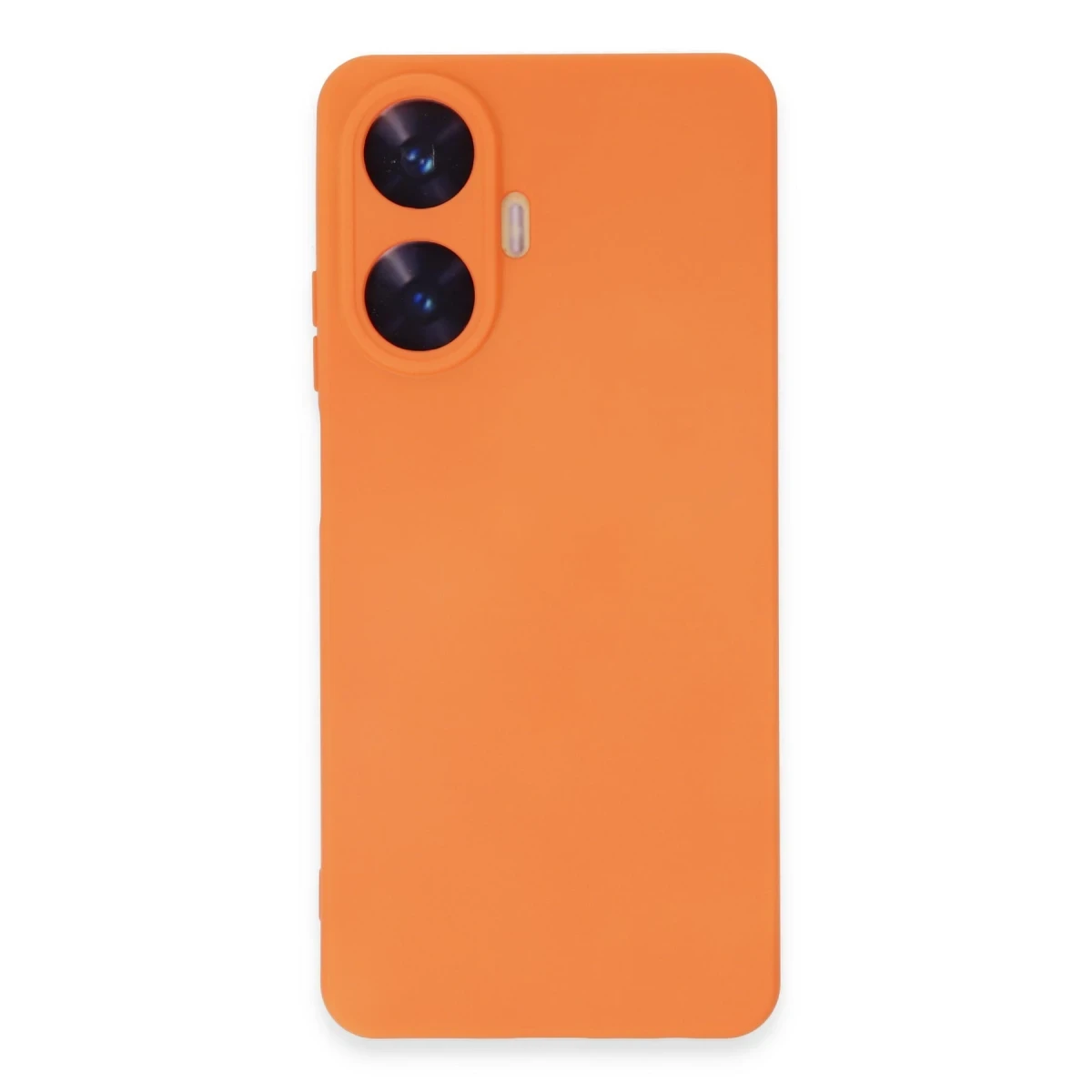 Realme C55 Kılıf Nano içi Kadife Silikon - Turuncu