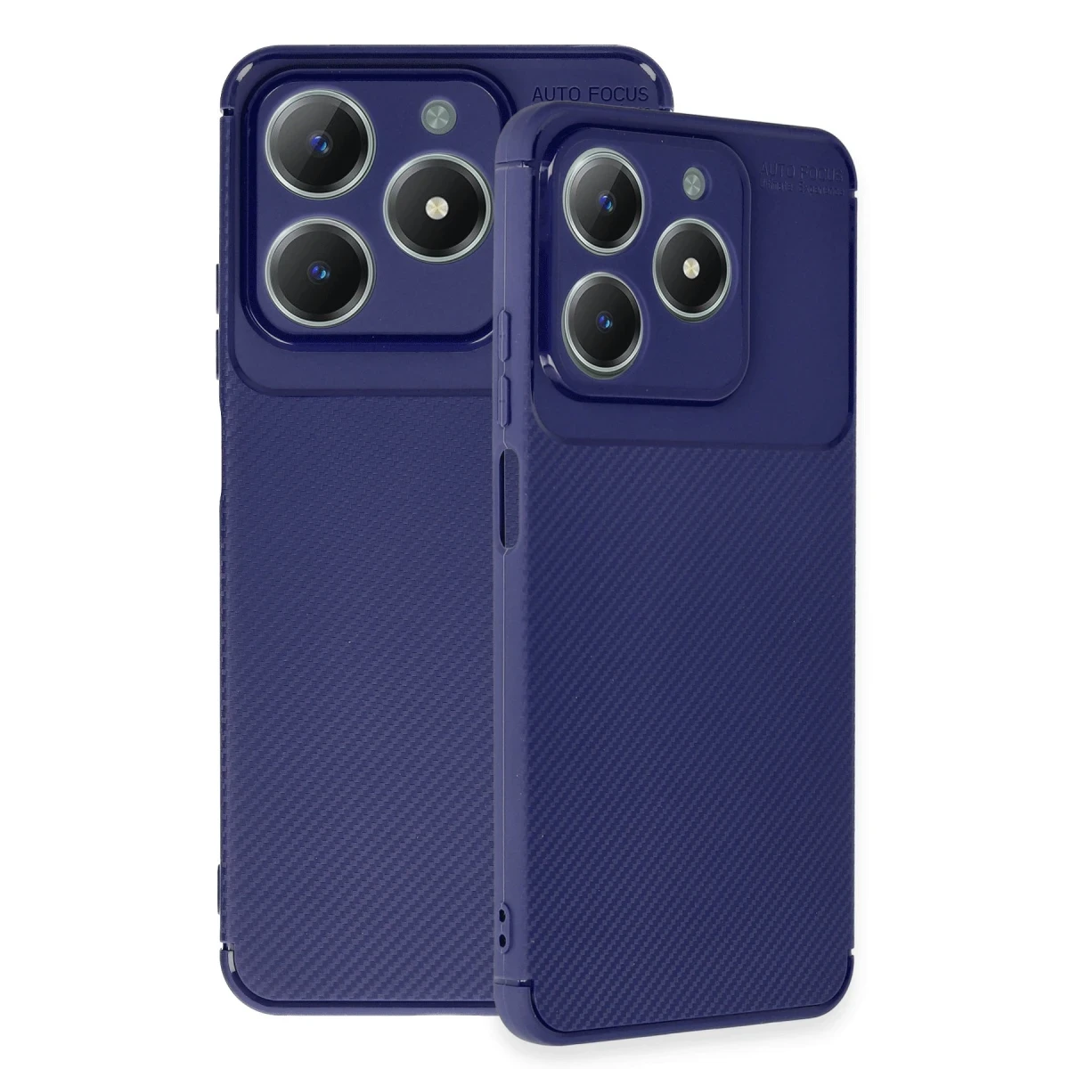 Realme C61 Kılıf Auto Focus Karbon Kapak - Lacivert