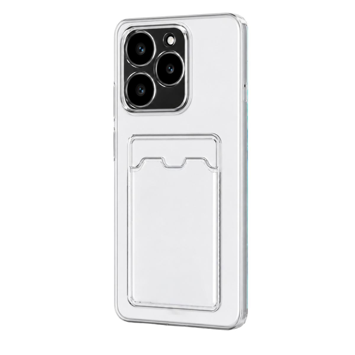 Realme C61 Kılıf Kart Şeffaf Silikon - Şeffaf
