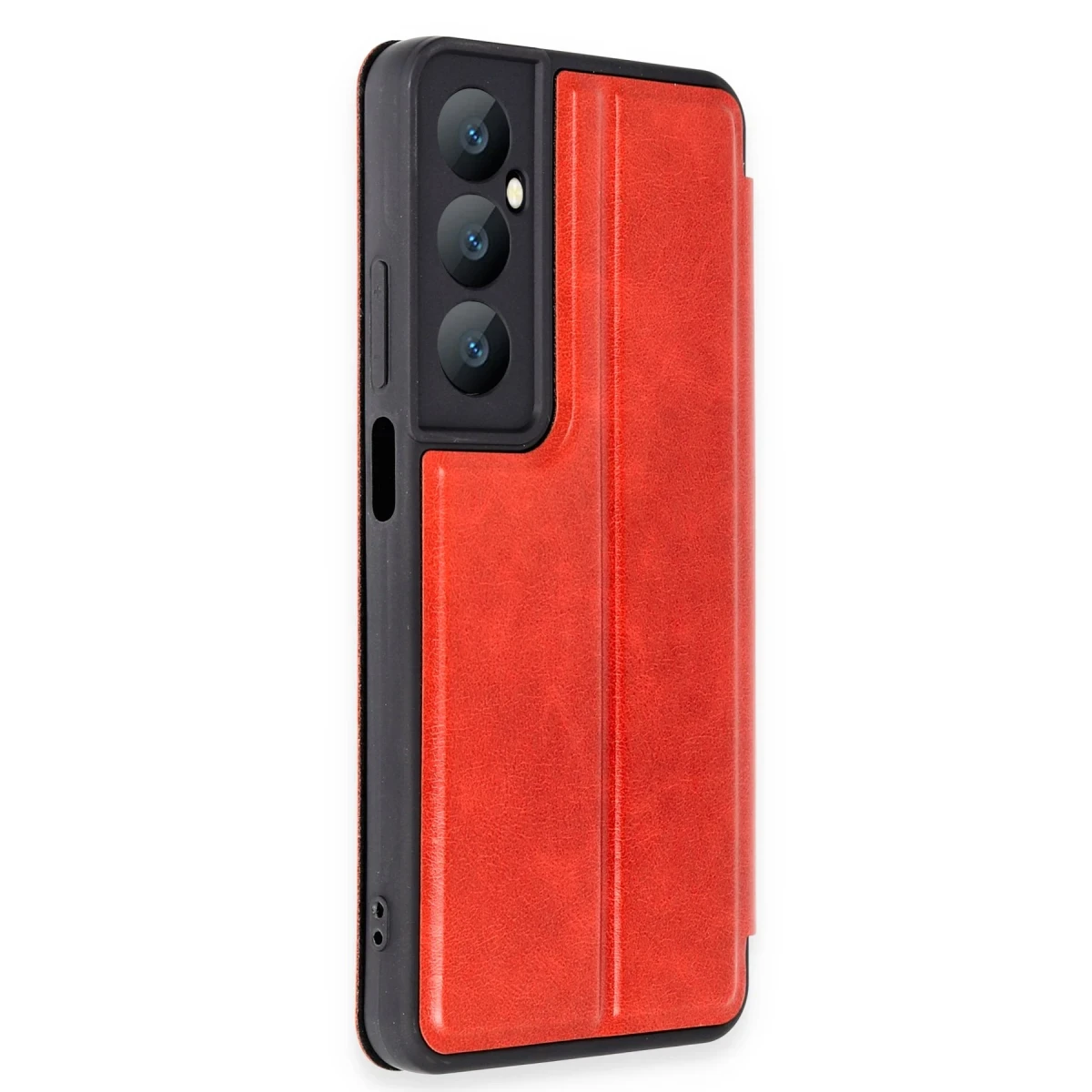 Realme C65 Kılıf Flip Cover - Kırmızı