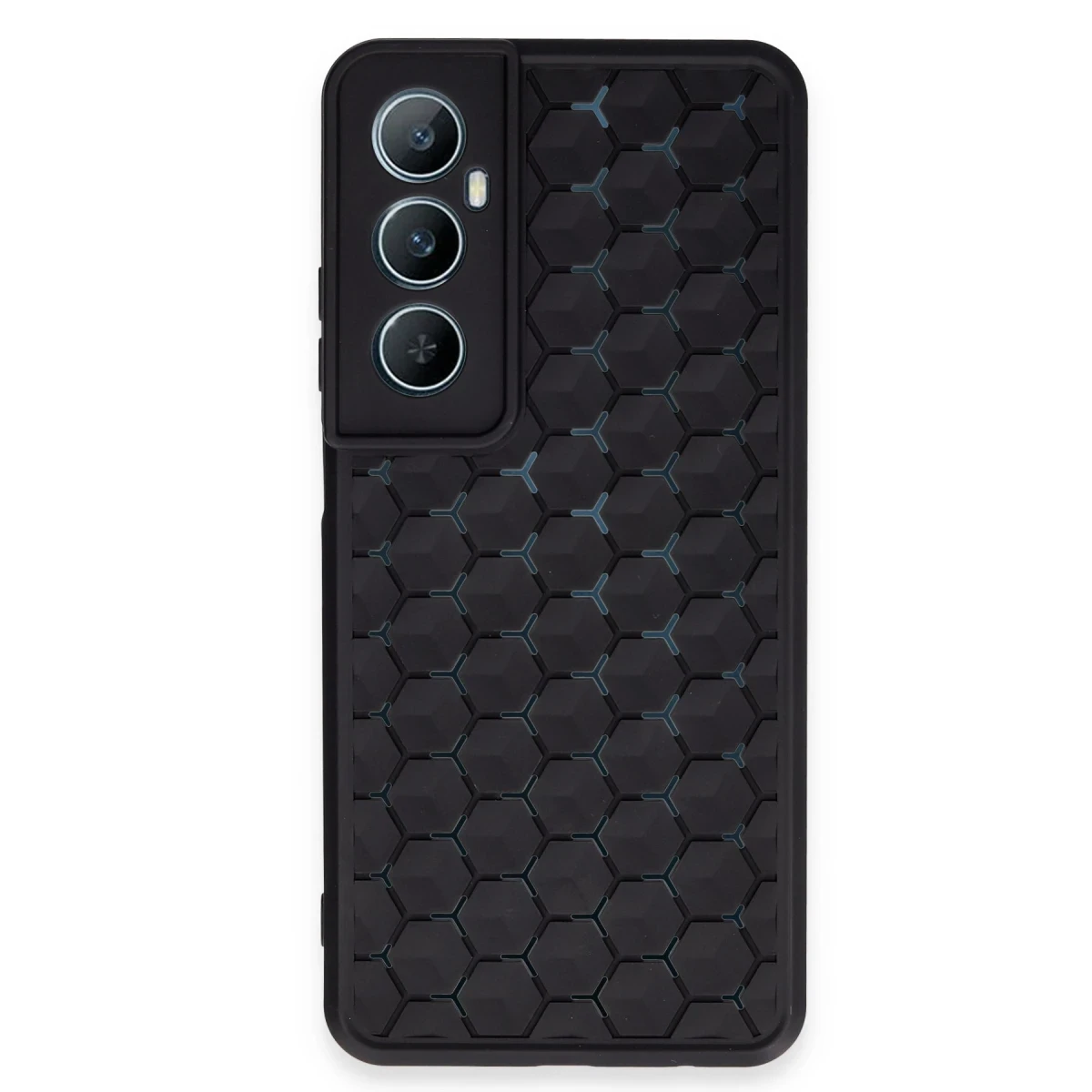 Realme C65 Kılıf Petek Silikon Kapak - Siyah