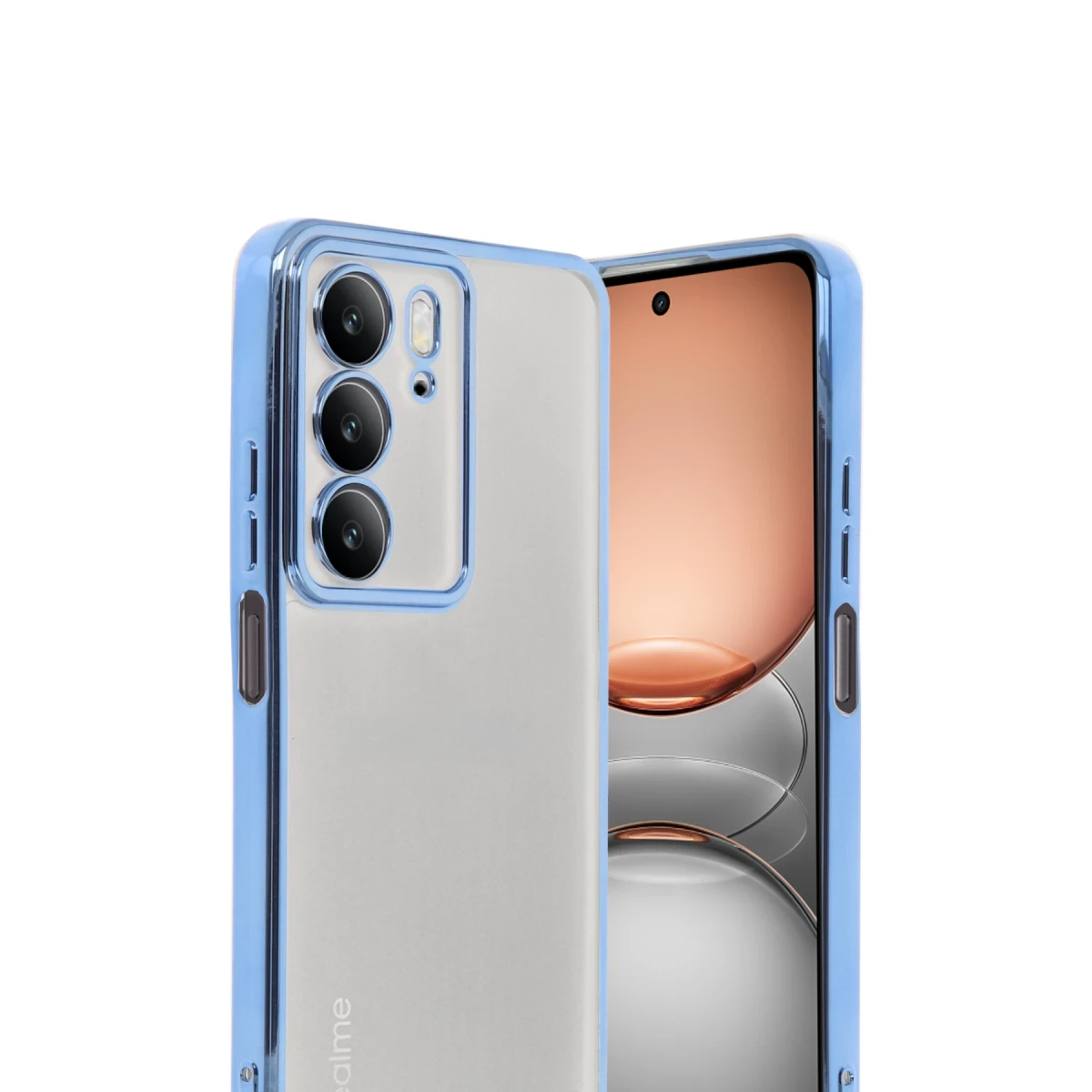 Realme C75 4G Kılıf Razer Lensli Silikon - Açık Mavi