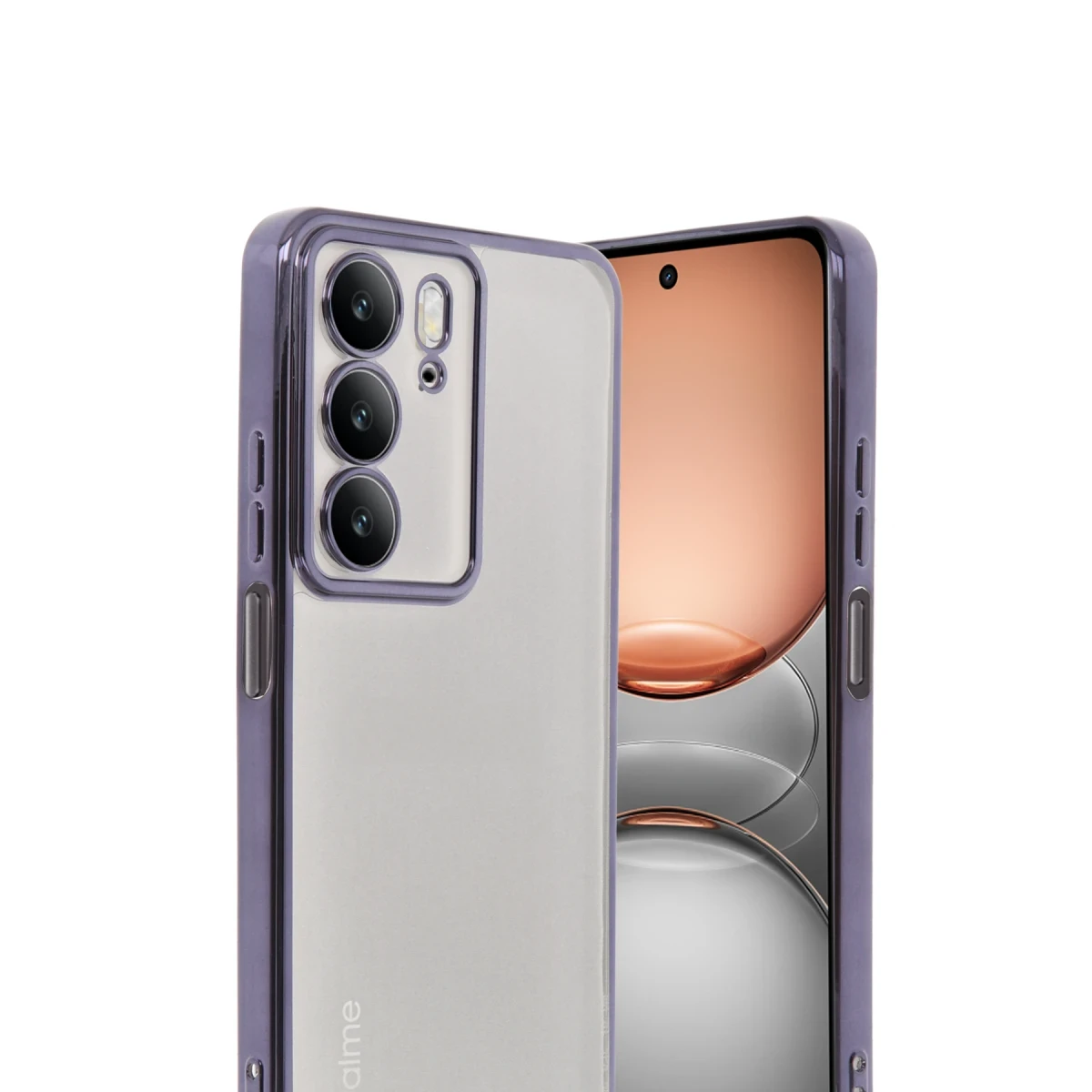 Realme C75 4G Kılıf Razer Lensli Silikon - Mor