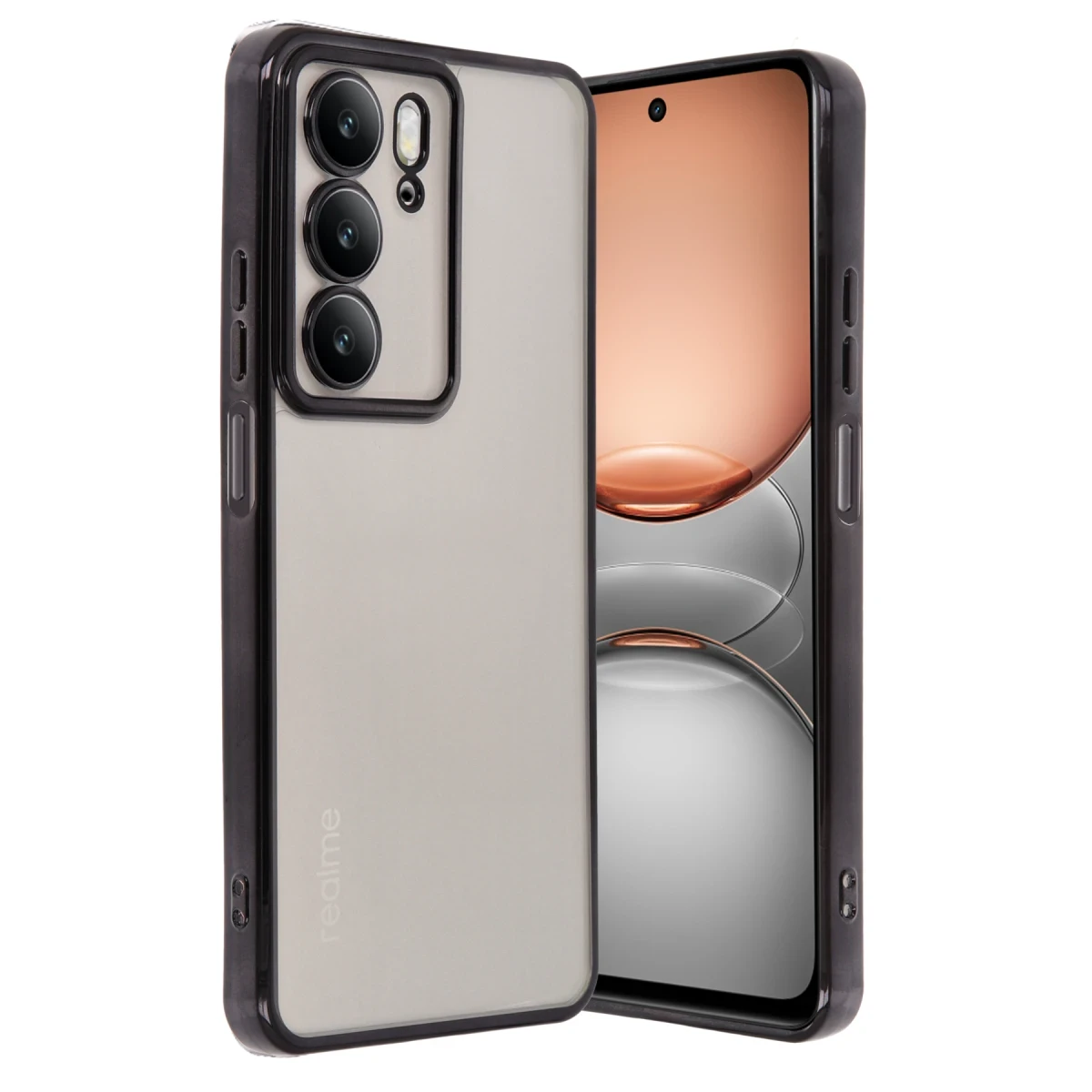 Realme C75 4G Kılıf Razer Lensli Silikon - Siyah