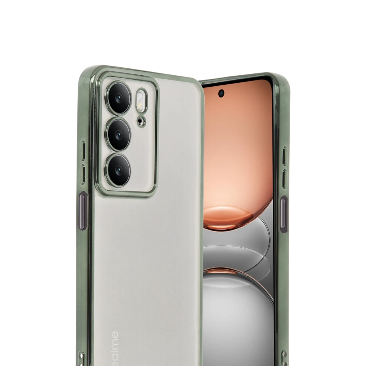 Realme C75 4G Kılıf Razer Lensli Silikon - Yeşil