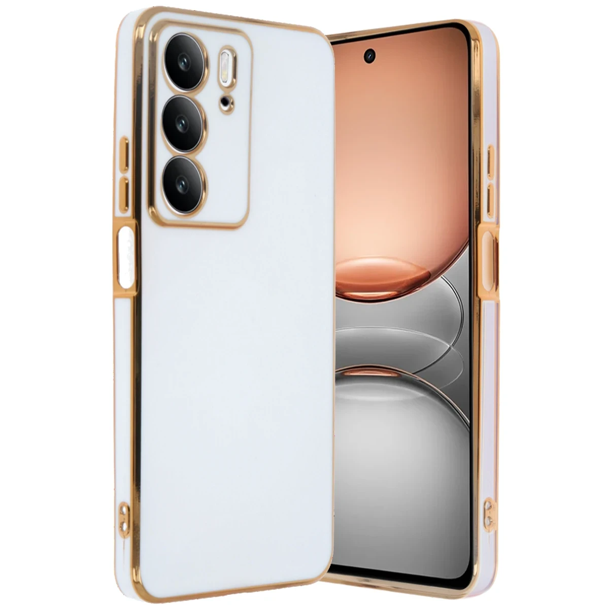 Realme C75 4G Kılıf Volet Silikon - Beyaz