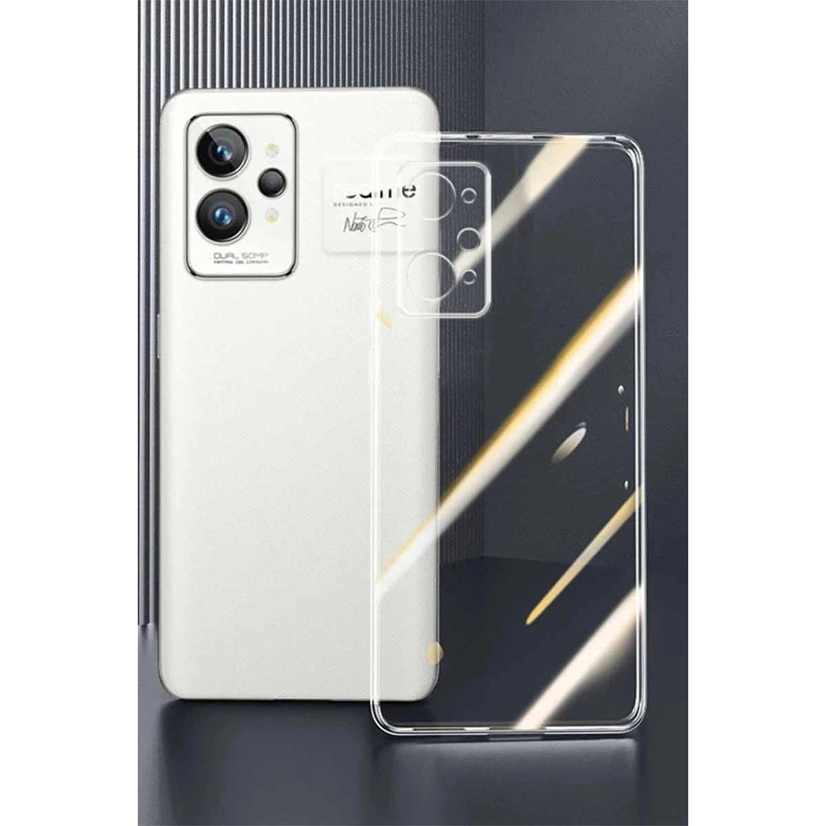 Realme GT2 Pro 5G Kılıf Lüx Şeffaf Silikon