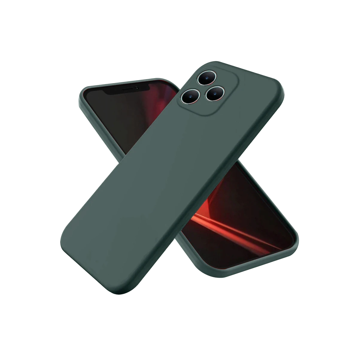 Realme Note 50 4G Kılıf First Silikon - Koyu Yeşil