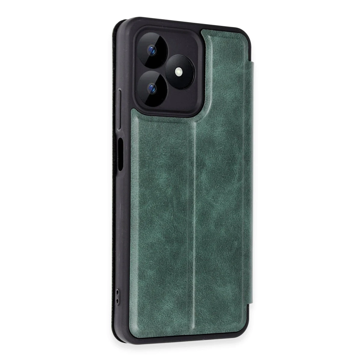 Realme Note 50 4G Kılıf Flip Cover - Koyu Yeşil