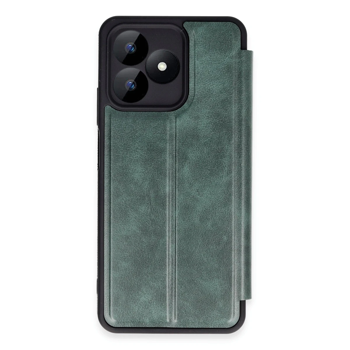 Realme Note 50 4G Kılıf Flip Cover - Koyu Yeşil