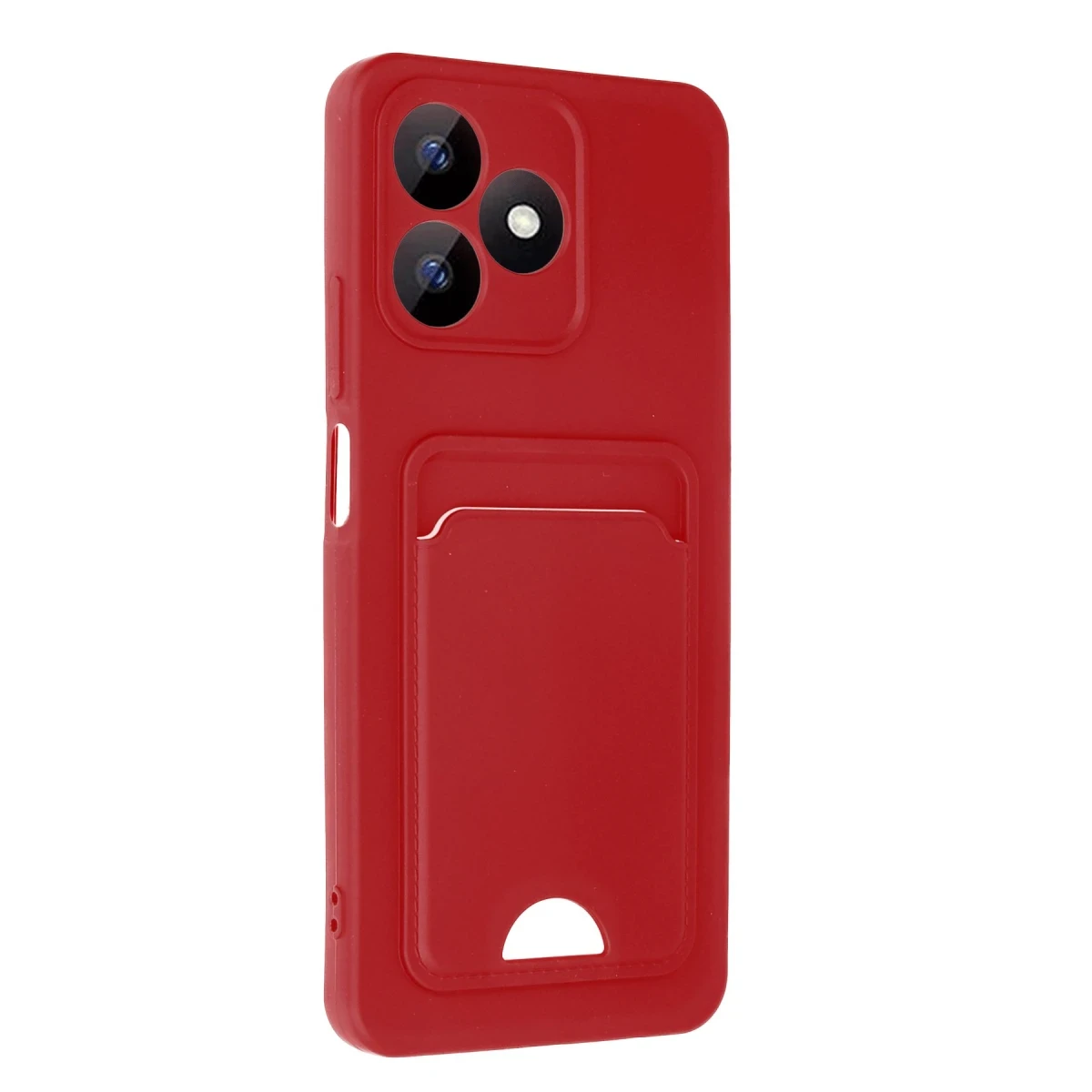 Realme Note 50 4G Kılıf Kelvin Kartvizitli Silikon - Kırmızı