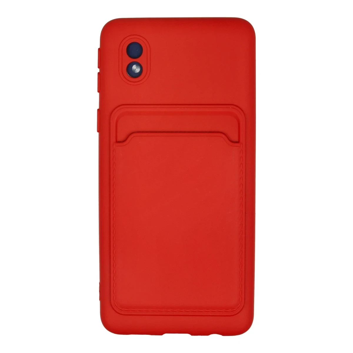 Samsung Galaxy A01 Core Kılıf Kelvin Kartvizitli Silikon - Kırmızı