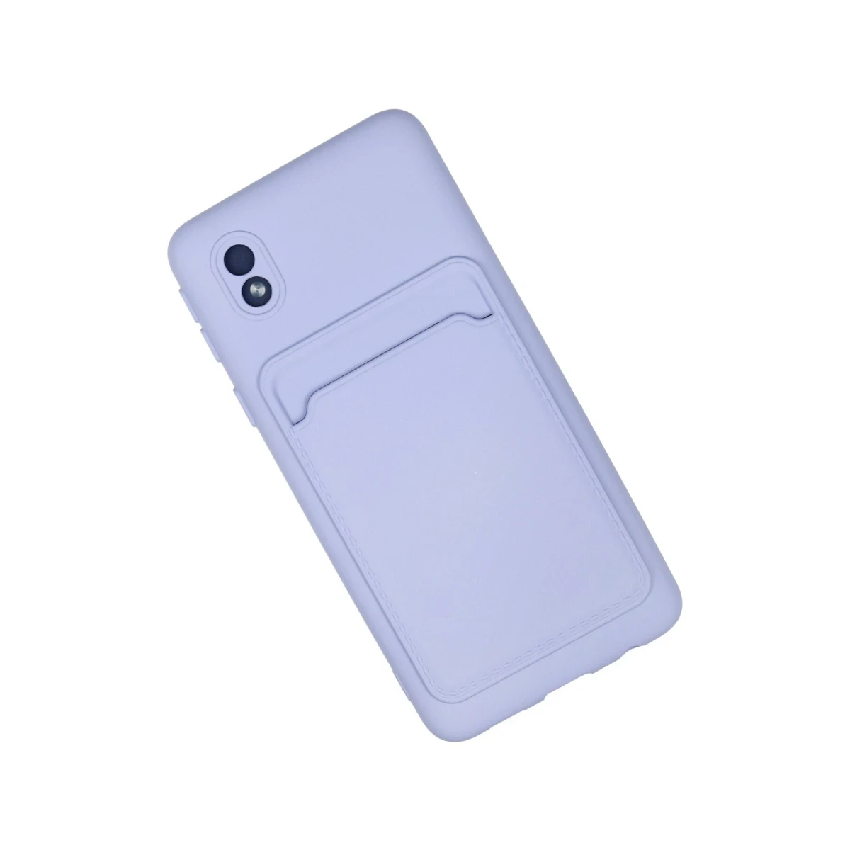 Samsung Galaxy A01 Core Kılıf Kelvin Kartvizitli Silikon - Lila