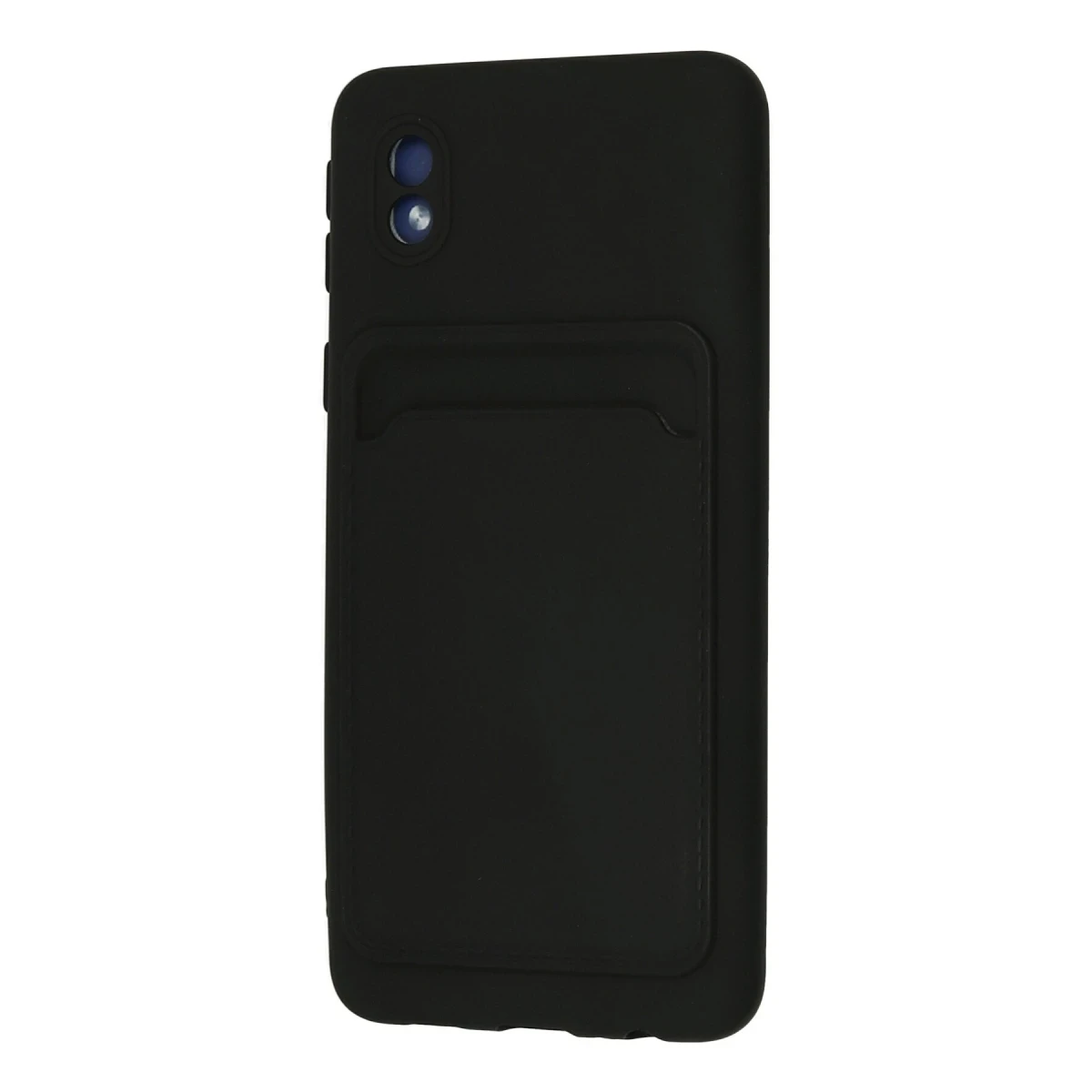 Samsung Galaxy A01 Core Kılıf Kelvin Kartvizitli Silikon - Siyah