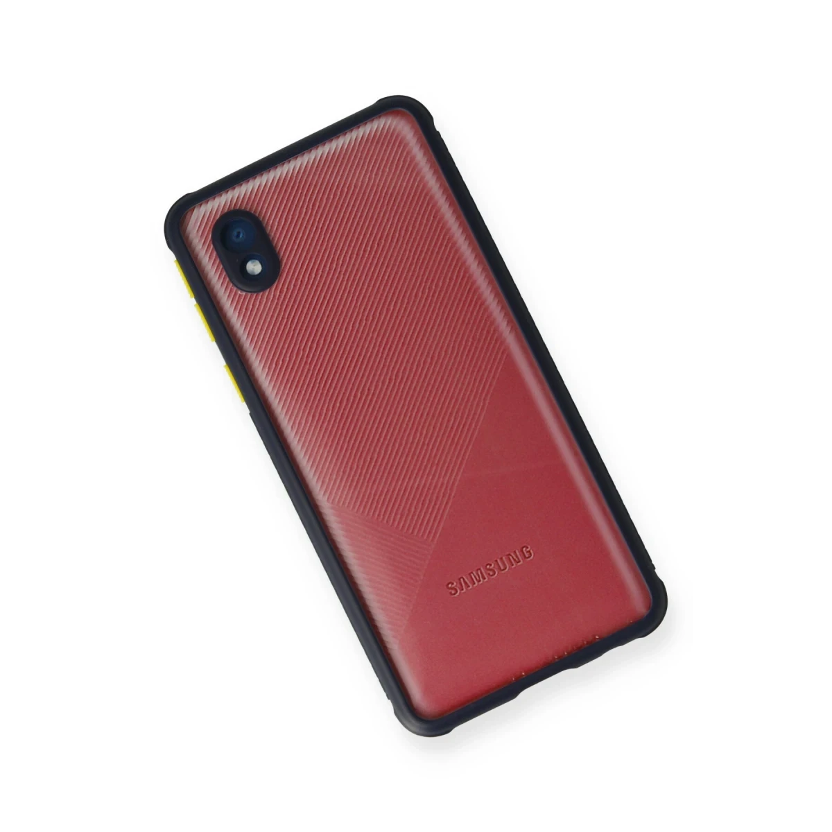 Samsung Galaxy A01 Core Kılıf Miami Şeffaf Silikon - Lacivert