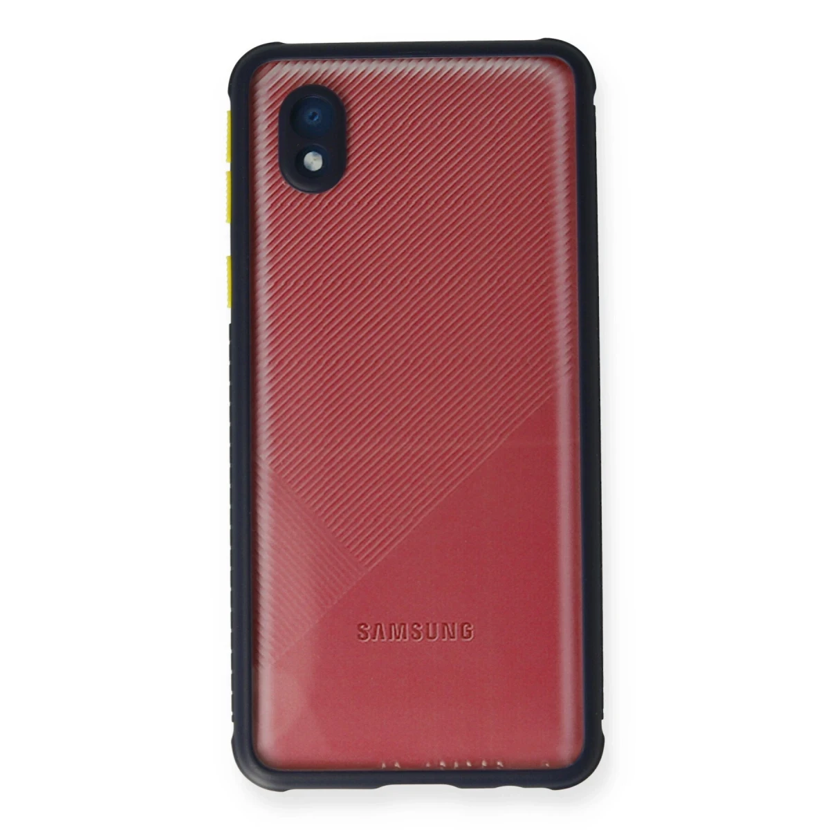 Samsung Galaxy A01 Core Kılıf Miami Şeffaf Silikon - Lacivert