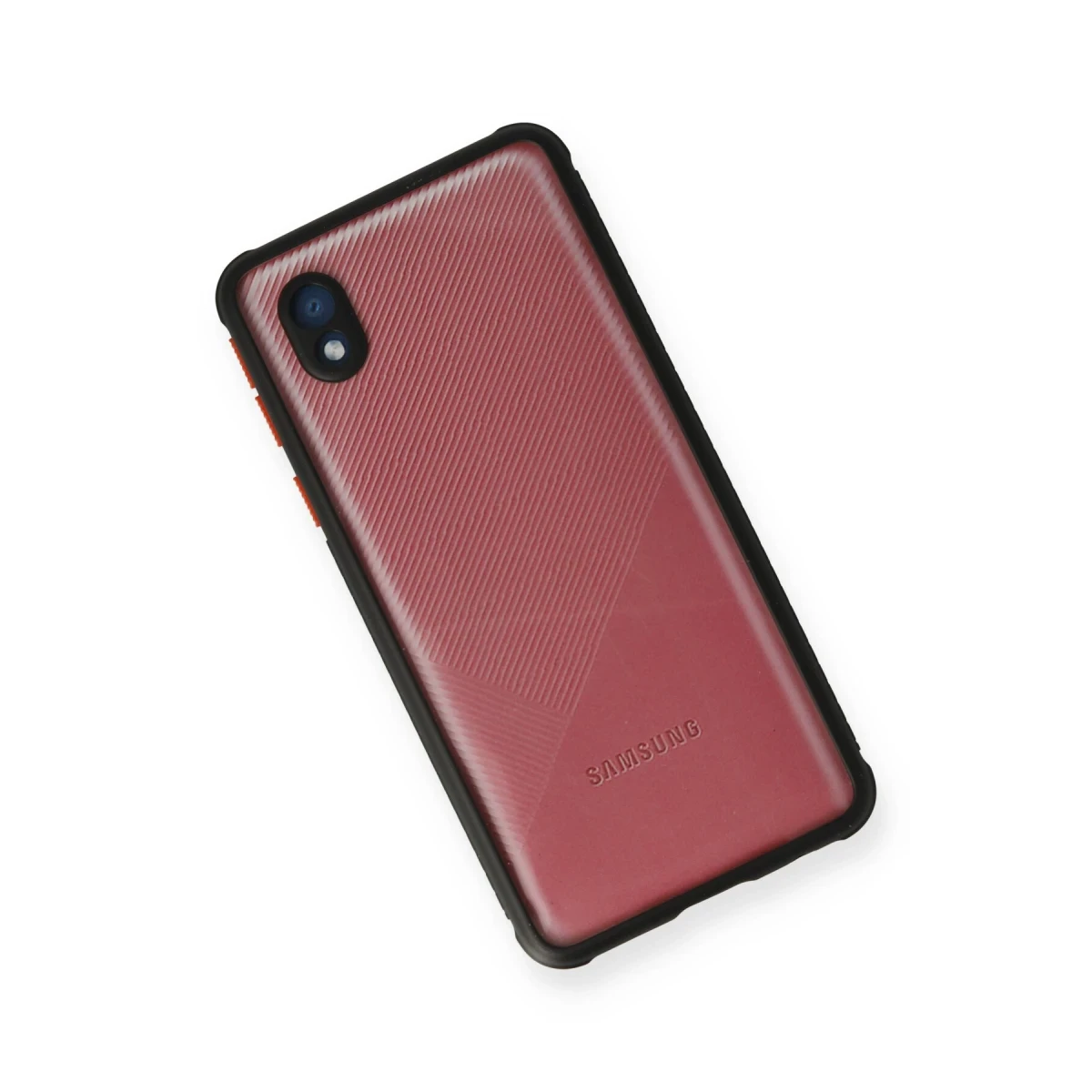 Samsung Galaxy A01 Core Kılıf Miami Şeffaf Silikon - Siyah