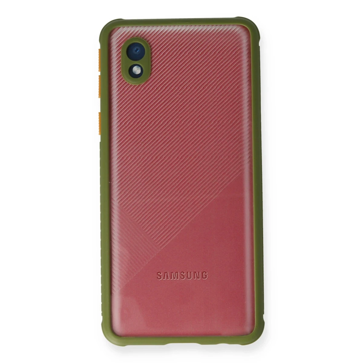 Samsung Galaxy A01 Core Kılıf Miami Şeffaf Silikon - Yeşil