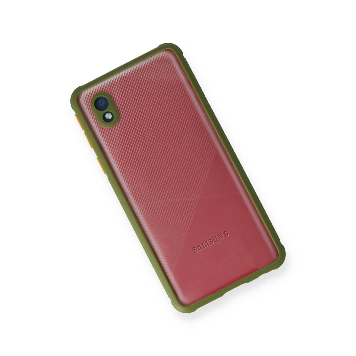 Samsung Galaxy A01 Core Kılıf Miami Şeffaf Silikon - Yeşil