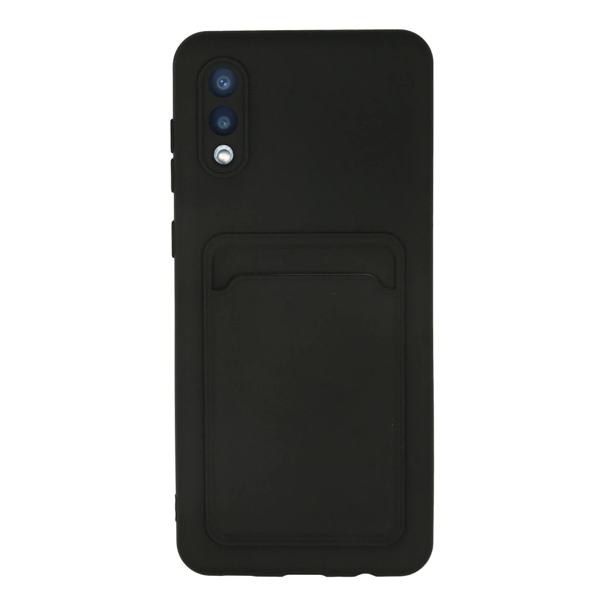 Samsung Galaxy A02 Kılıf Kelvin Kartvizitli Silikon - Siyah