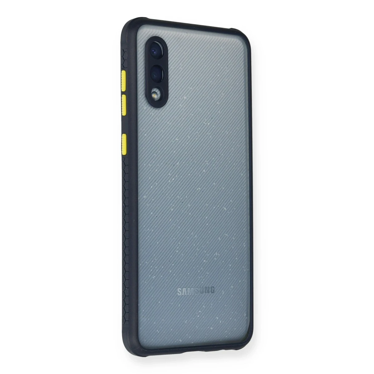 Samsung Galaxy A02 Kılıf Miami Şeffaf Silikon - Lacivert