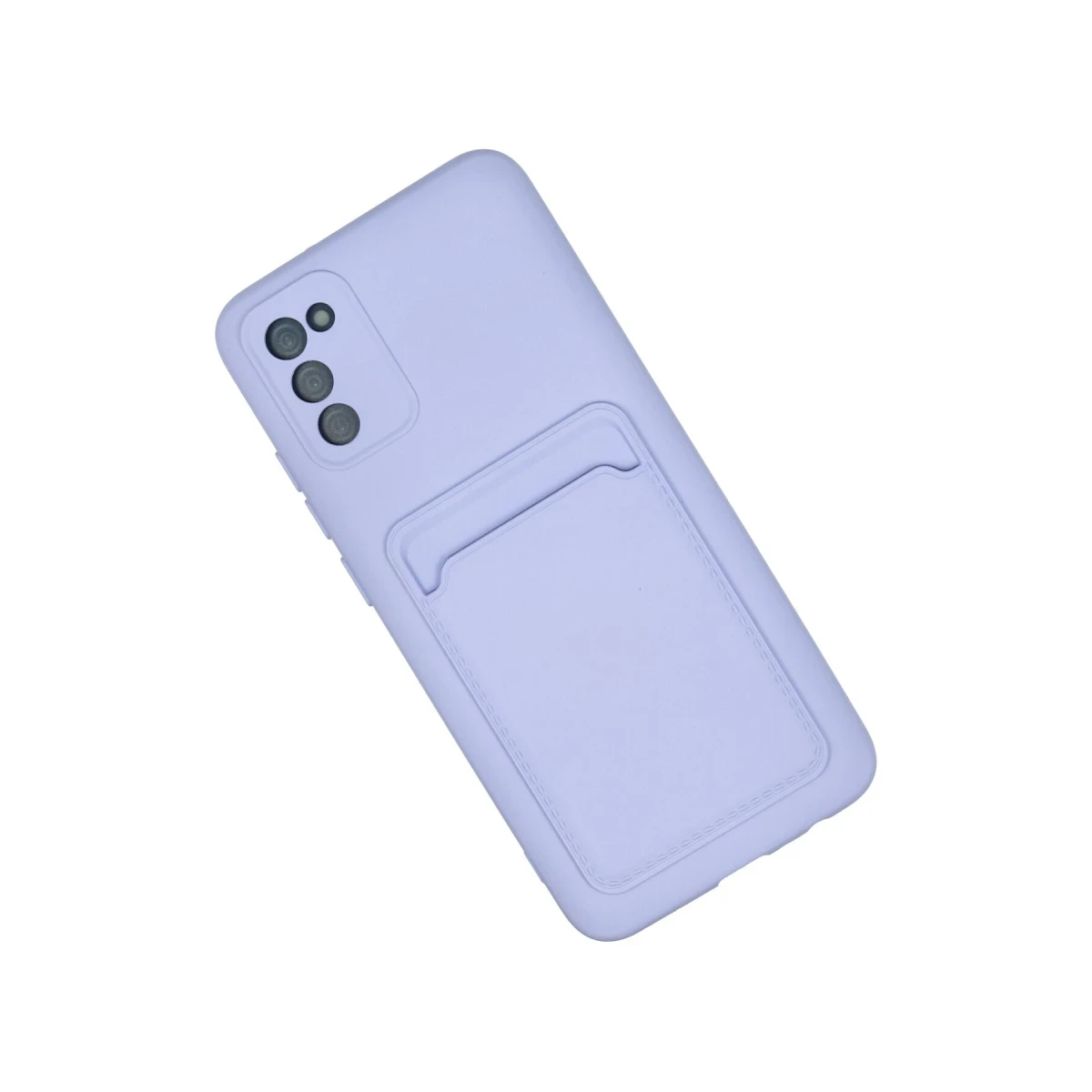 Samsung Galaxy A02S Kılıf Kelvin Kartvizitli Silikon - Lila
