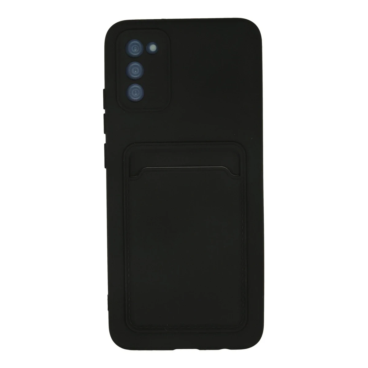 Samsung Galaxy A02S Kılıf Kelvin Kartvizitli Silikon - Siyah