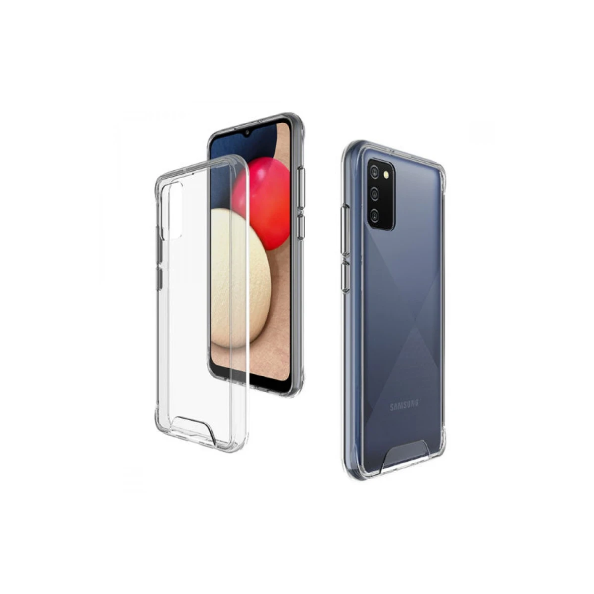 Samsung Galaxy A02S Kılıf Lüx Şeffaf Silikon