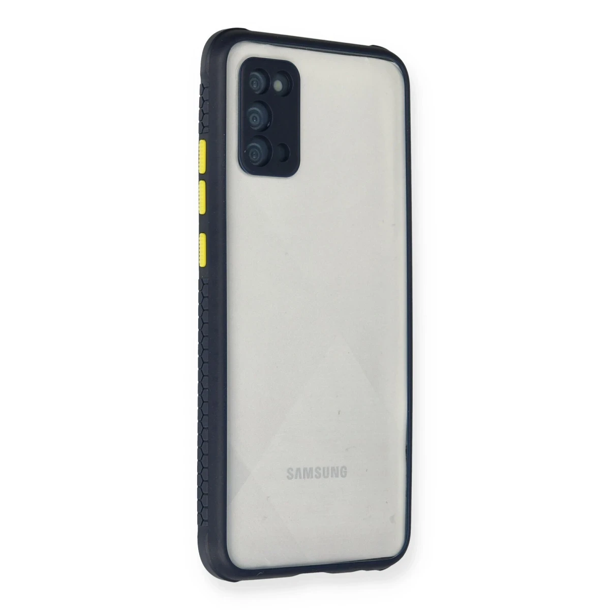 Samsung Galaxy A02S Kılıf Miami Şeffaf Silikon - Lacivert
