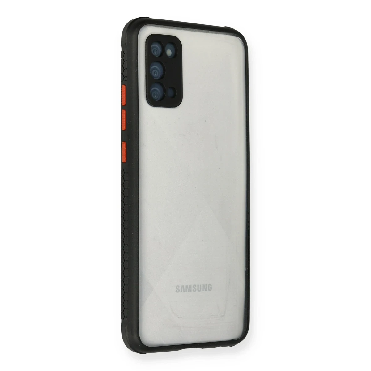 Samsung Galaxy A02S Kılıf Miami Şeffaf Silikon - Siyah