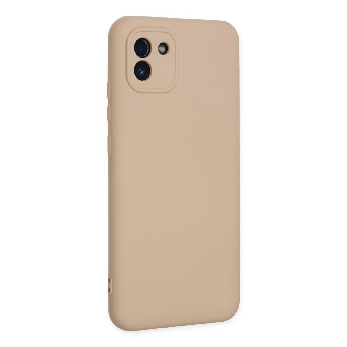Samsung Galaxy A03 Kılıf Nano içi Kadife Silikon - Pudra