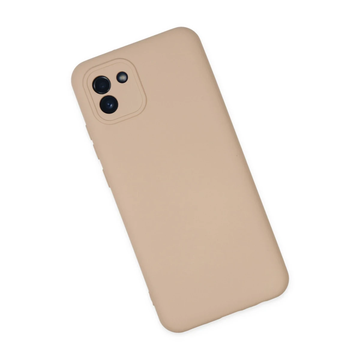 Samsung Galaxy A03 Kılıf Nano içi Kadife Silikon - Pudra