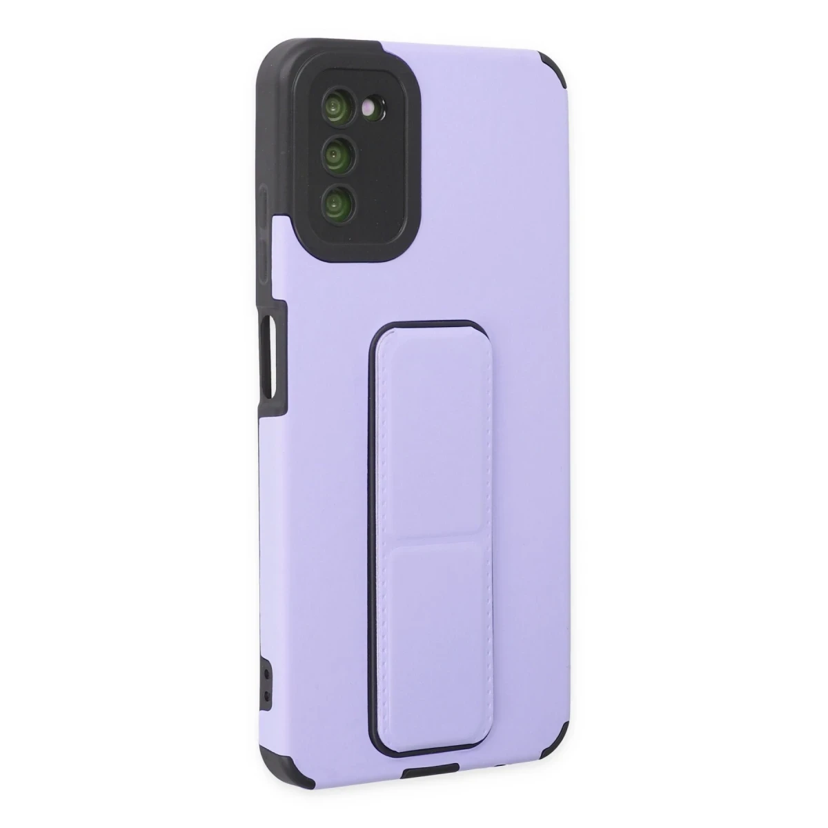 Samsung Galaxy A03S Kılıf Mega Standlı Silikon - Lila