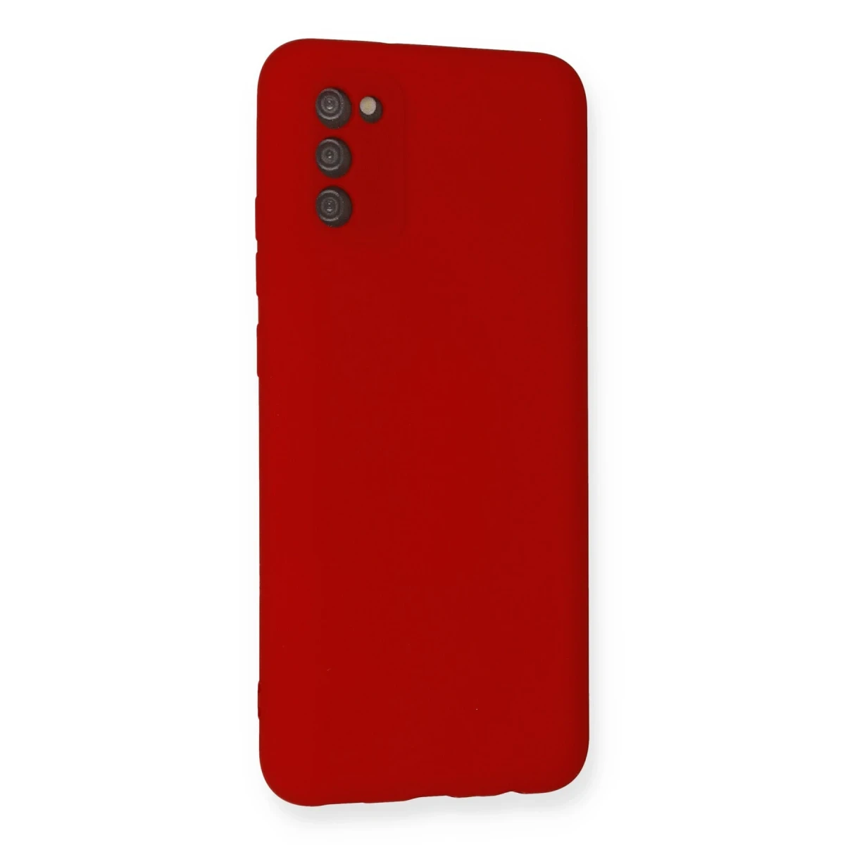 Samsung Galaxy A03S Kılıf Nano içi Kadife Silikon - Kırmızı