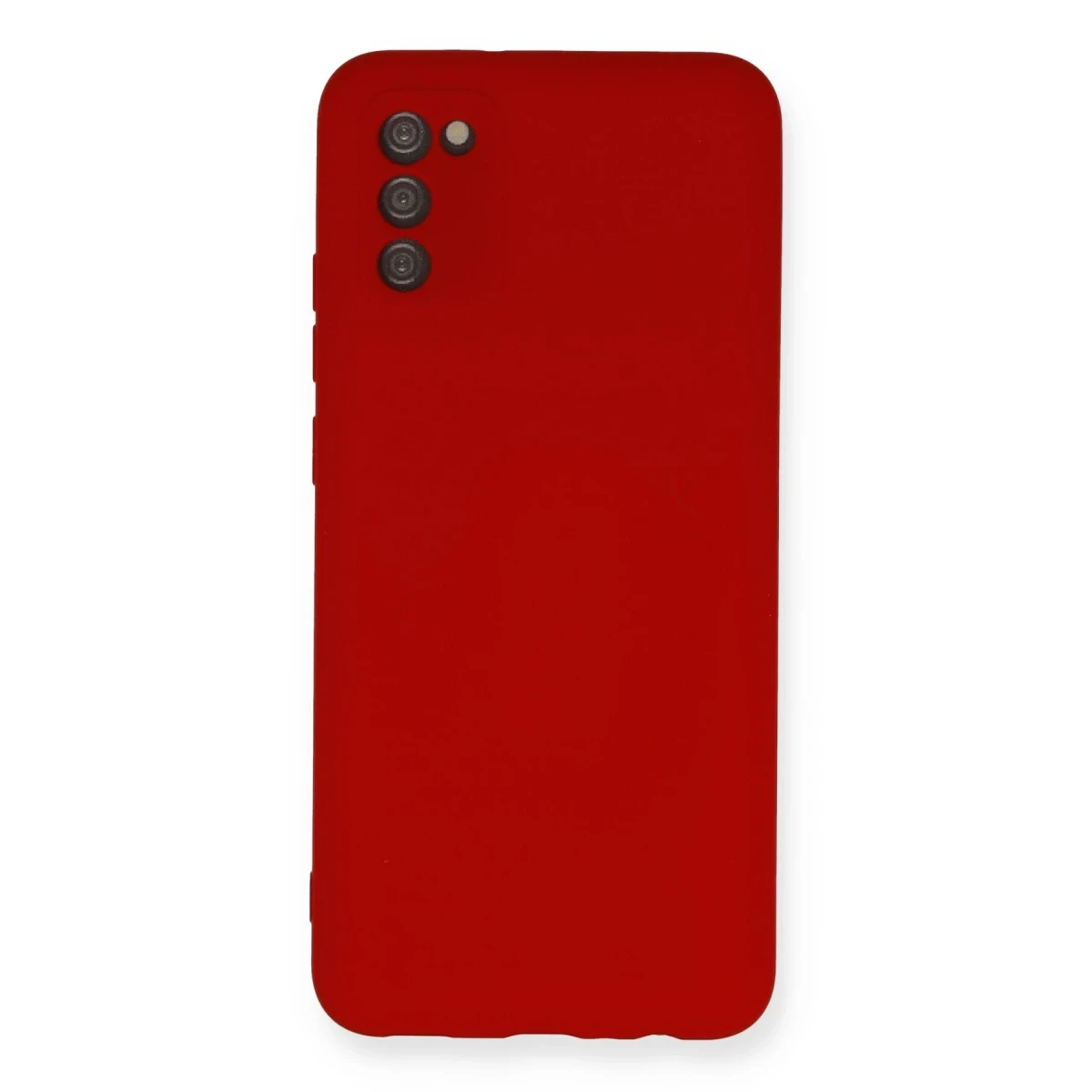 Samsung Galaxy A03S Kılıf Nano içi Kadife Silikon - Kırmızı