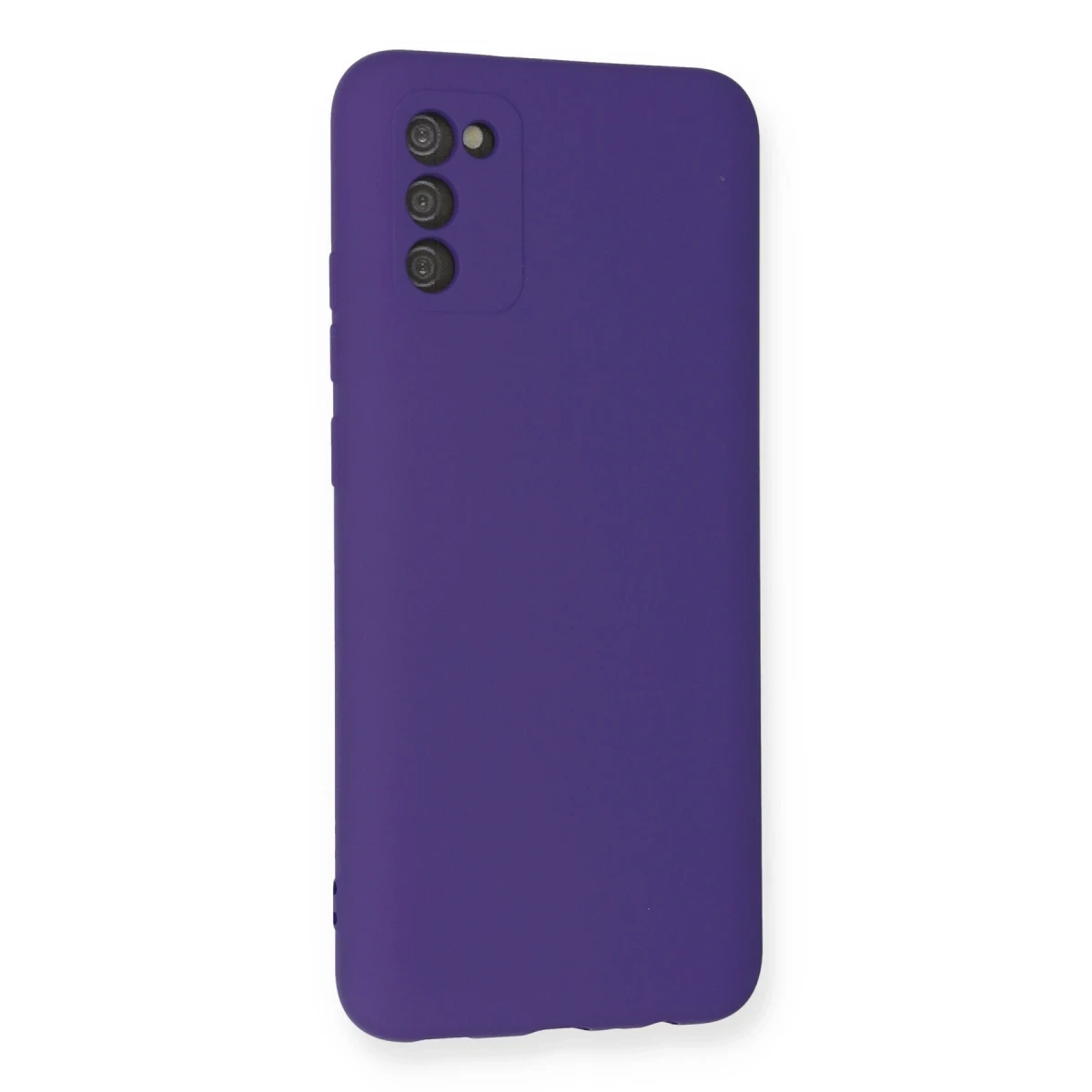 Samsung Galaxy A03S Kılıf Nano içi Kadife Silikon - Mor