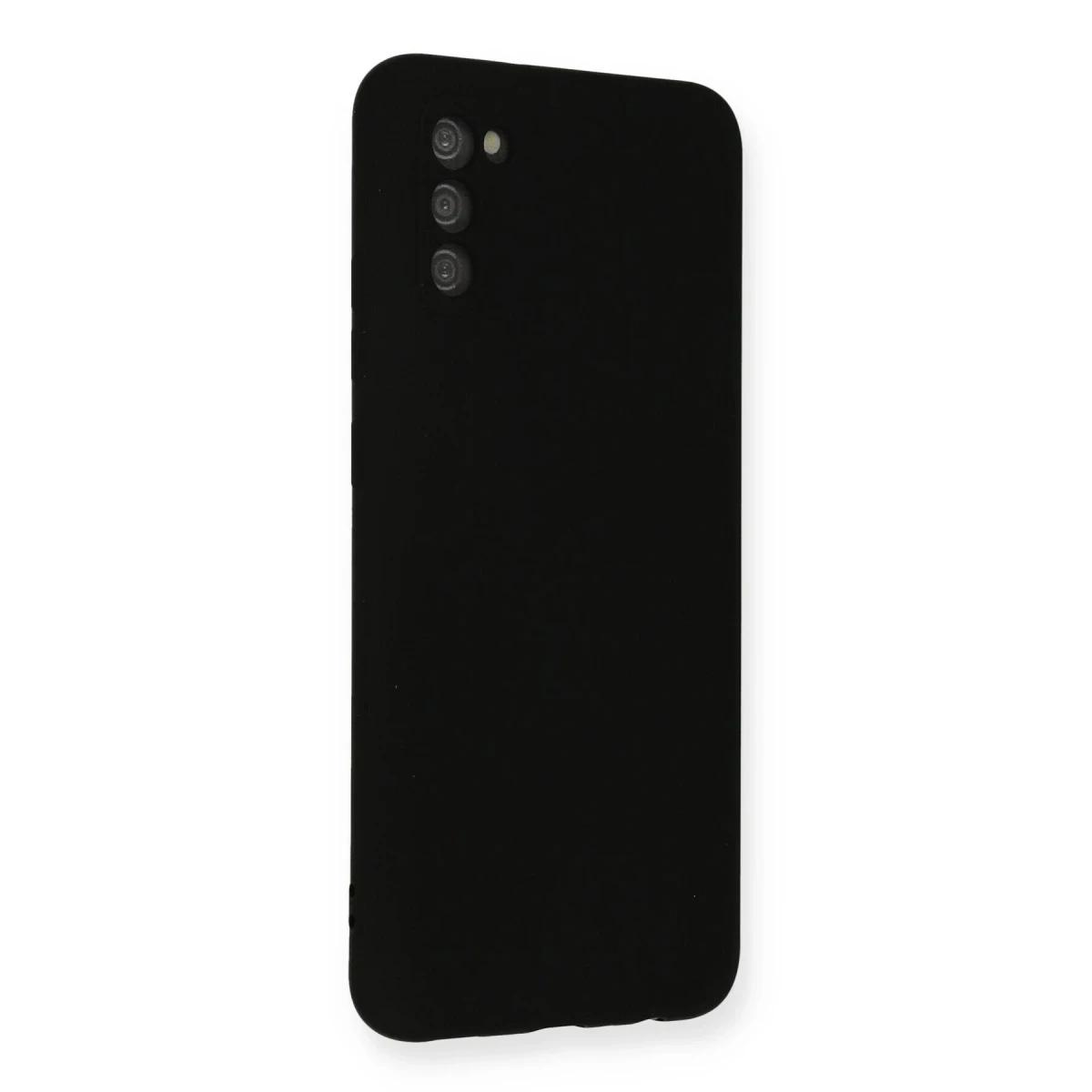 Samsung Galaxy A03S Kılıf Nano içi Kadife Silikon - Siyah
